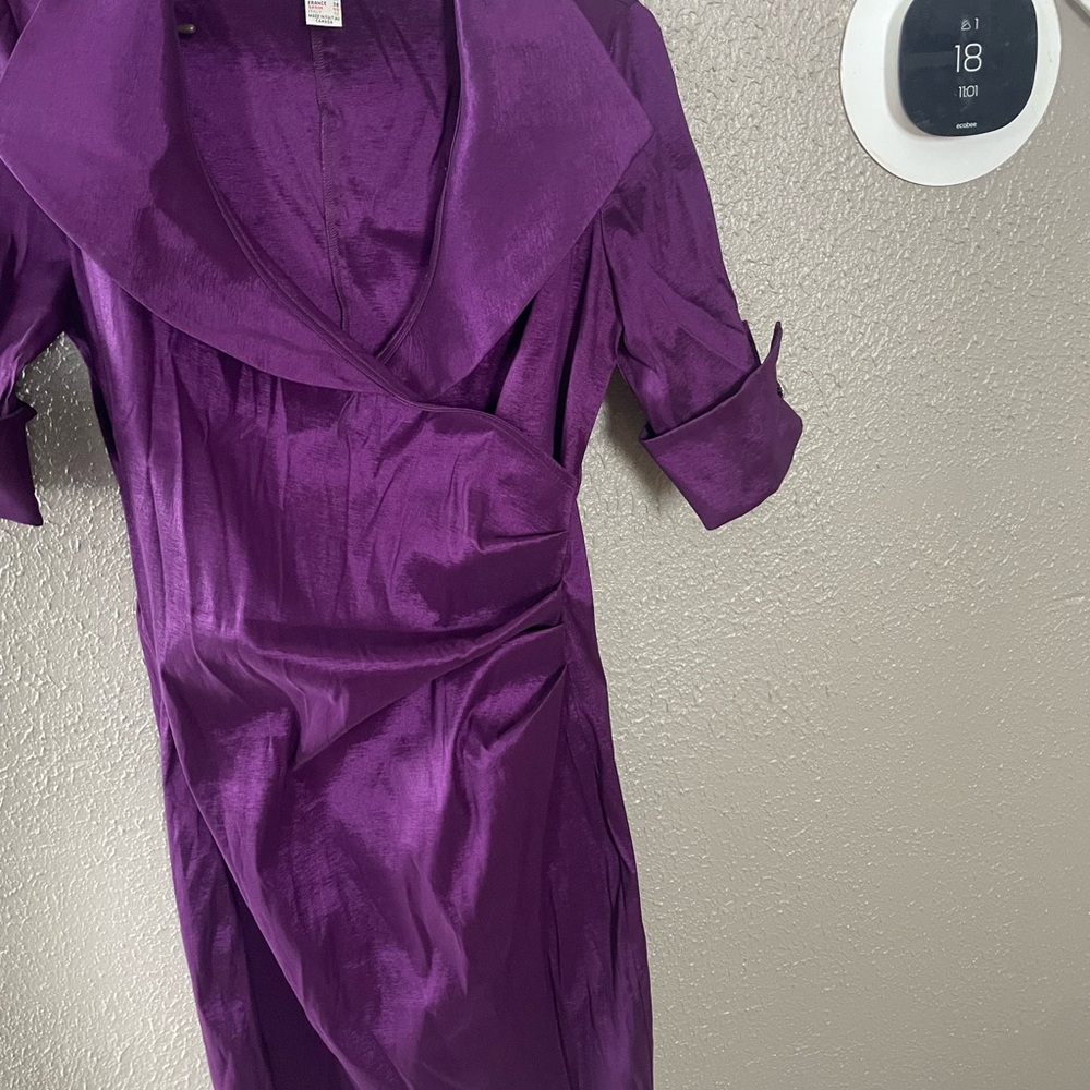 Joseph Shimmering Purple Long Sleeve Dress